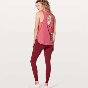 Lululemon Hit The Stride Tank Cherry Dust Size 6